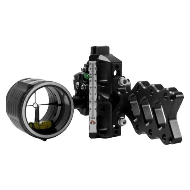 AXCEL AccuHunter Plus Slider 41mm Scope, "T", Rheostat Cover, Torque Ind., Crosshair Non-Dampened 1-Pin .019 Ylw Fiber Blk Bow Sight ACHP-N119-4YB