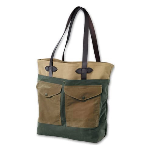Filson MD Tan/Otter Green Tall Tote FIL-70085-TO