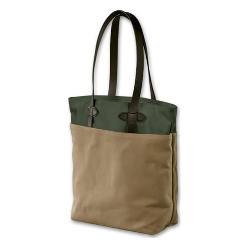 Filson MD Green/Tan Canvas Tall Tote FIL-70094-GT