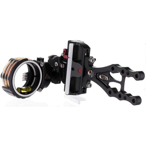 AXCEL Archery LANDSLYDE Slider Non-Dampened w/AccuStat II Scope Micro 5-Pins .019 Fiber Black Bow Sight ALND-N519-4BK