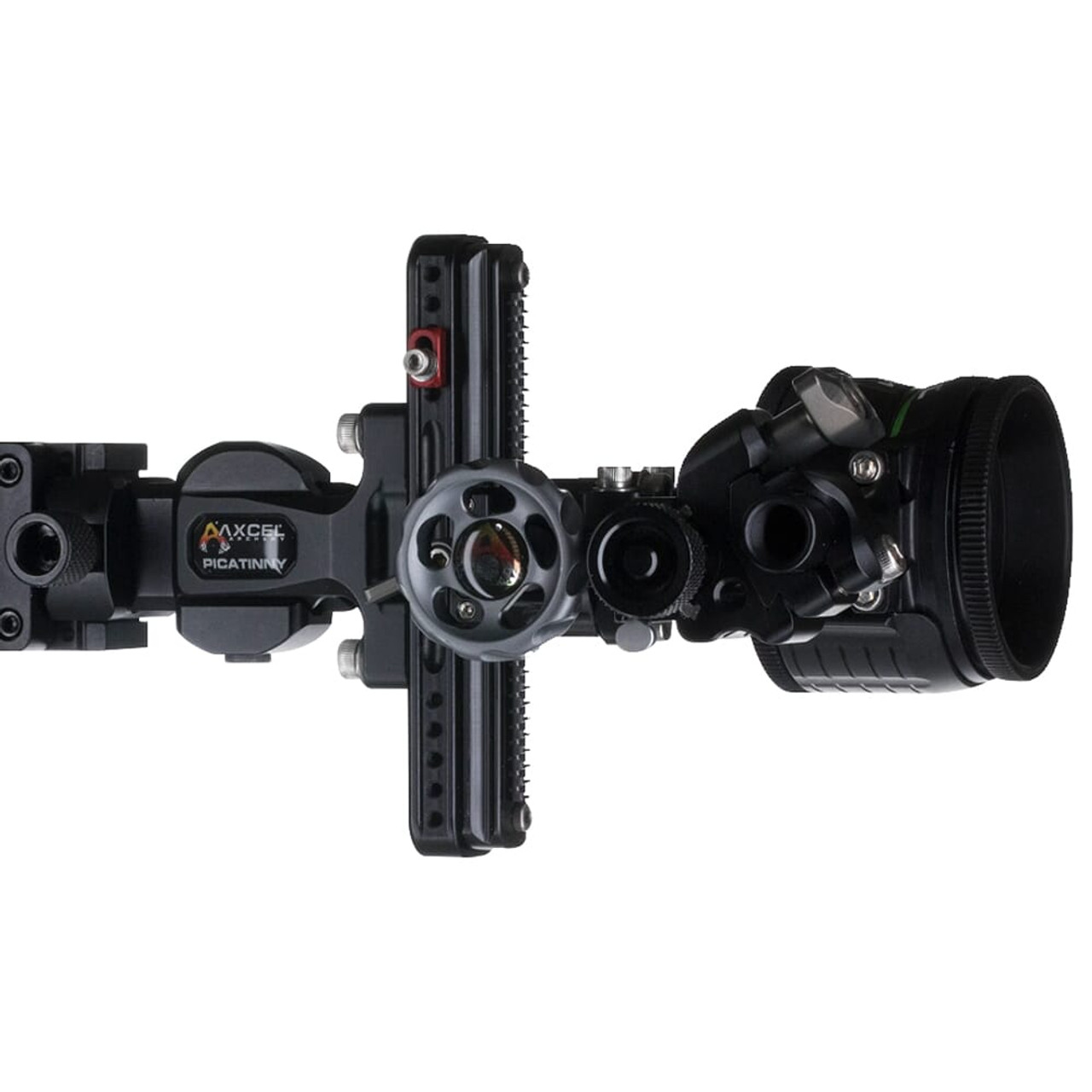 AXCEL Archery LANDSLYDE Slider Picatinny Mount w/AVX-41 Scope Single-Pin .019 Yellow Fiber Black Bow Sight ALND-P119-4YB