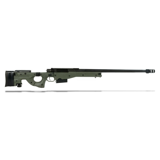 Accuracy International AW 300 Win Fluted bbl Std Brake Pic Rail Folding Green stock Quick Cheek Quick Butt