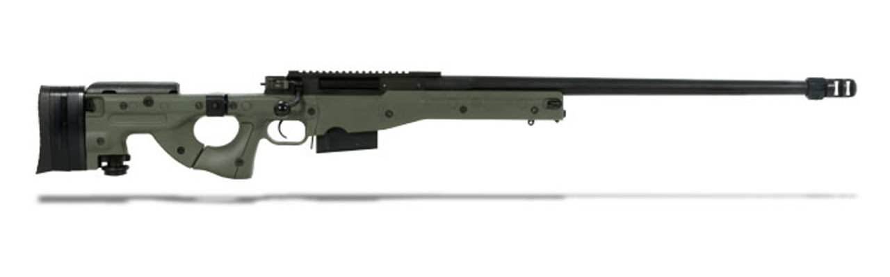 Accuracy International AW 300 Win Fluted bbl Std Brake Pic Rail Folding Green stock Quick Cheek Quick Butt