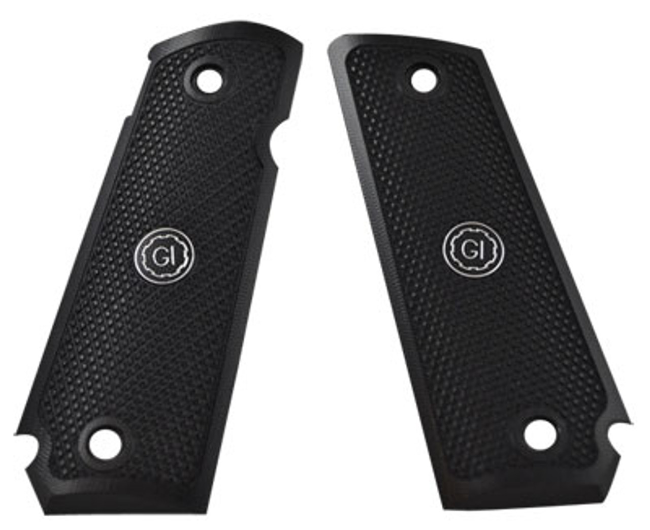 Guncrafter Aluma-Grips Black Gov BT Std w/ GI logo GI-AG-GBT-005