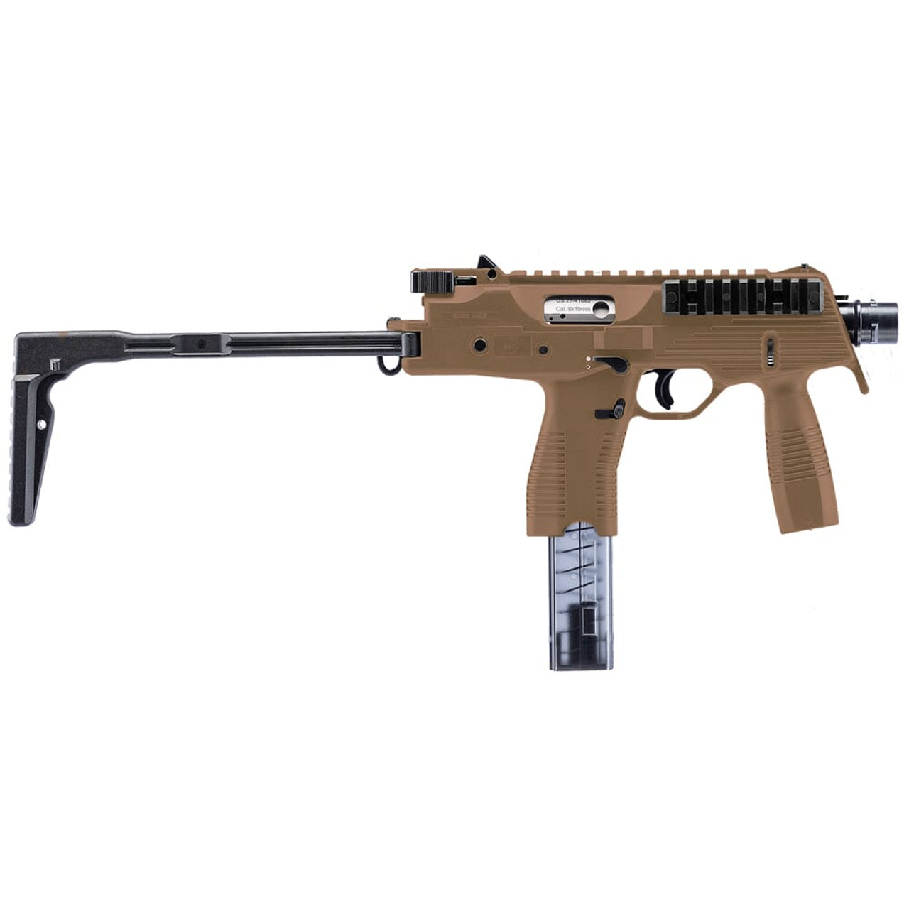 B&T TP9 9mm 5.1" 1:10" Bbl Coyote Tan Short Barrel Rifle w/Side Folding Stock (NFA) BT-30105-N-SBR-CT-FS