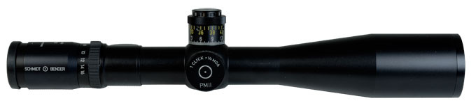 Schmidt  Bender PMII 4-16x50 L/P DT P4F, FFP 1/4 MOA CW. This is a consignment scope in very good condition with very light ring marks. Comes with lens cover-Hancock2
