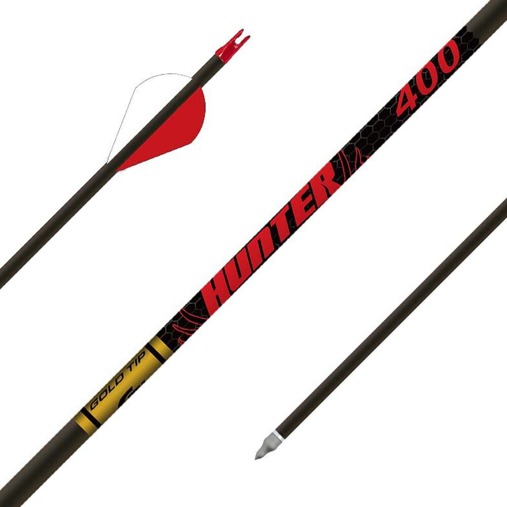Gold Tip Hunter 400 Arrow w/4" Duravanes 6pk HUN400A46