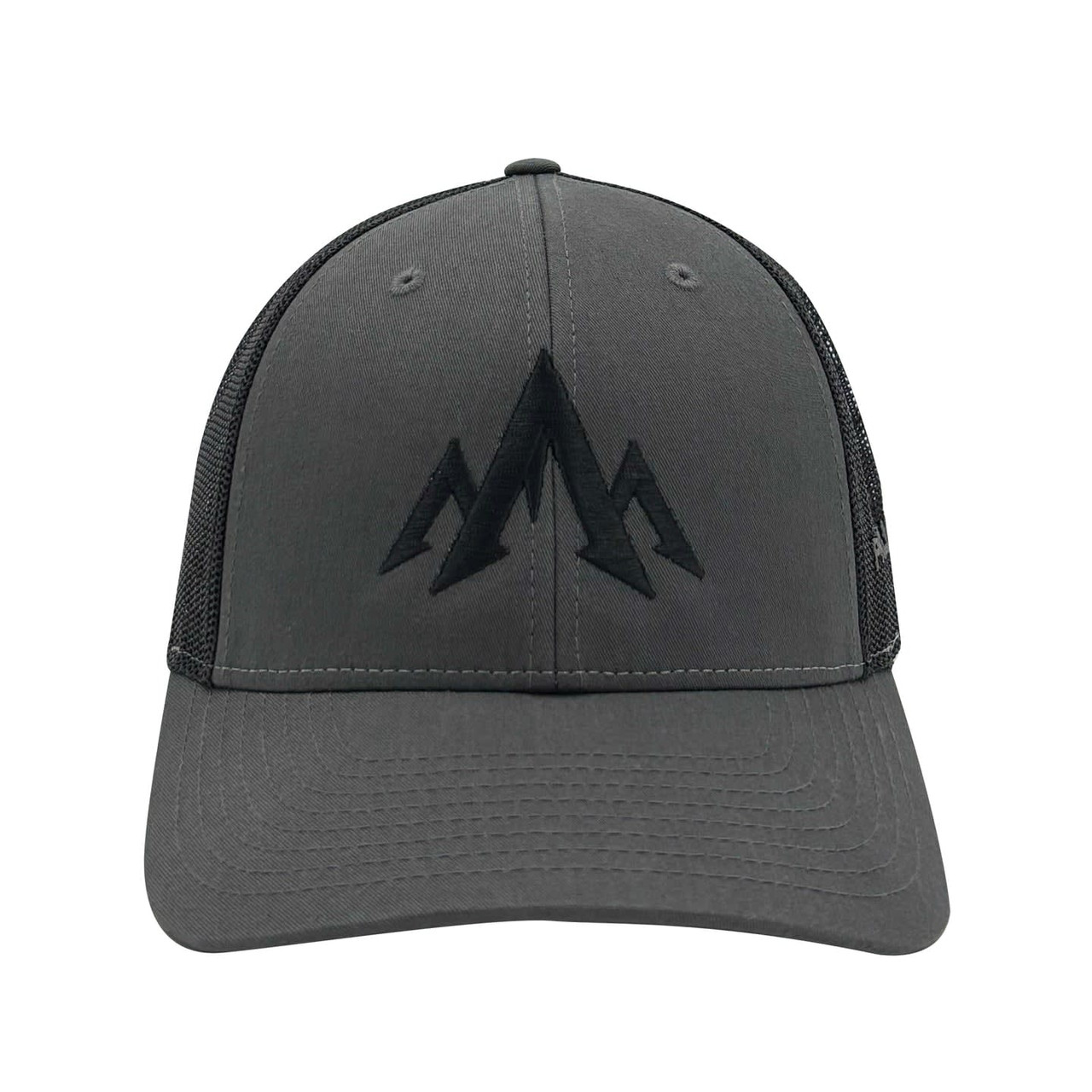 Pnuma Outdoors Mountain Icon Trucker Cap, Charcoal Color CP-MT-CH