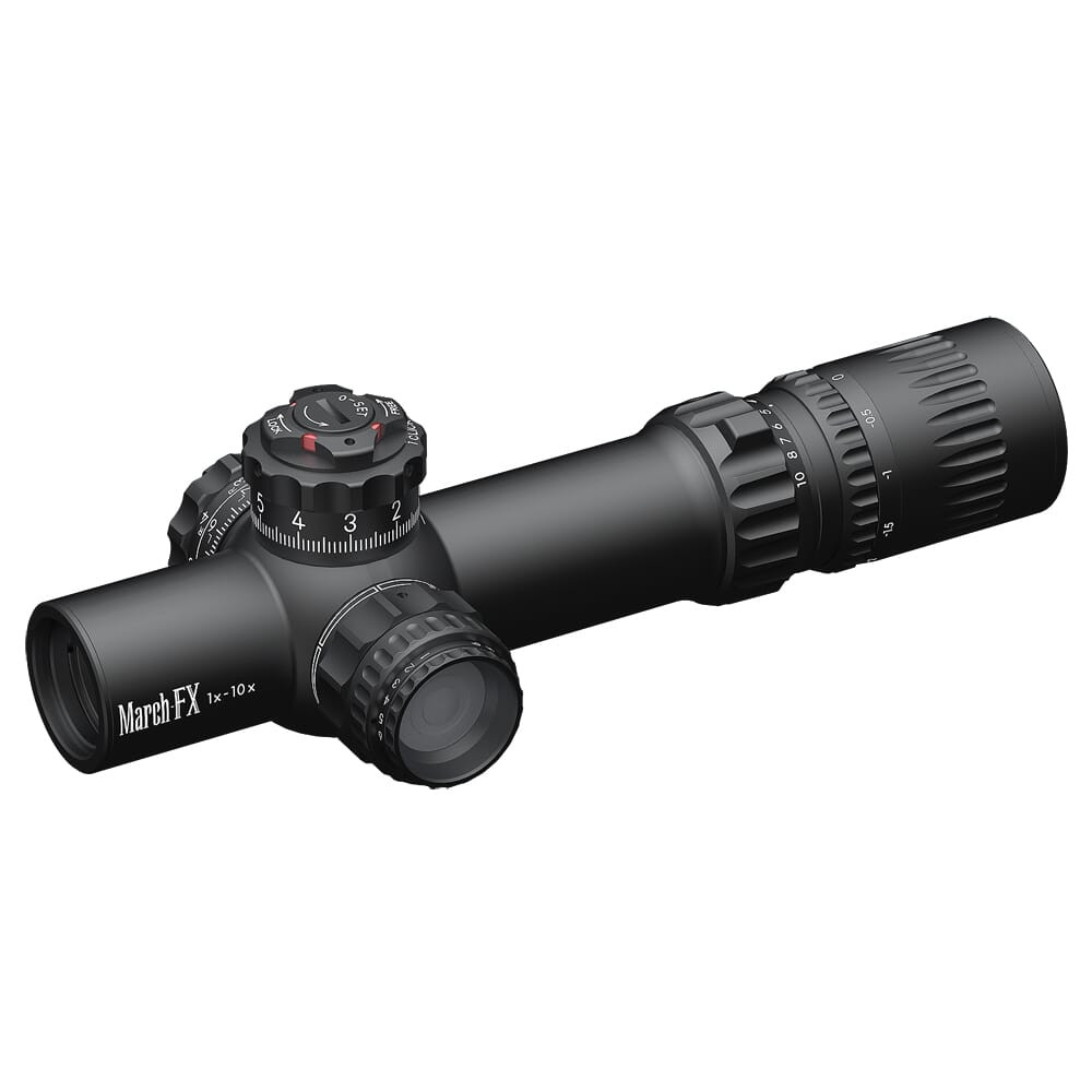 March FX Shorty 1-10x24mm FFP DR-TR1FB Reticle 0.1MIL 6Level Illum