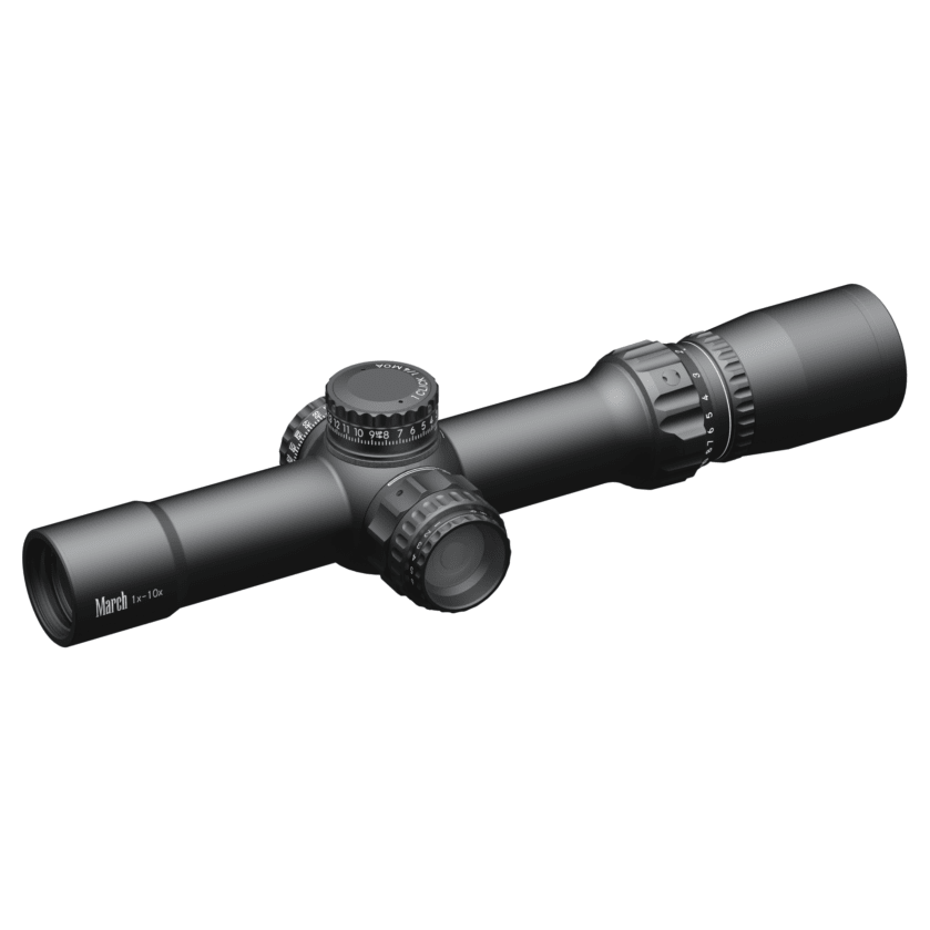 March Compact 1-10x24mm SFP MTR-2 Reticle 1/4MOA 6Level Illum Riflescope D10V24I-MTR-2