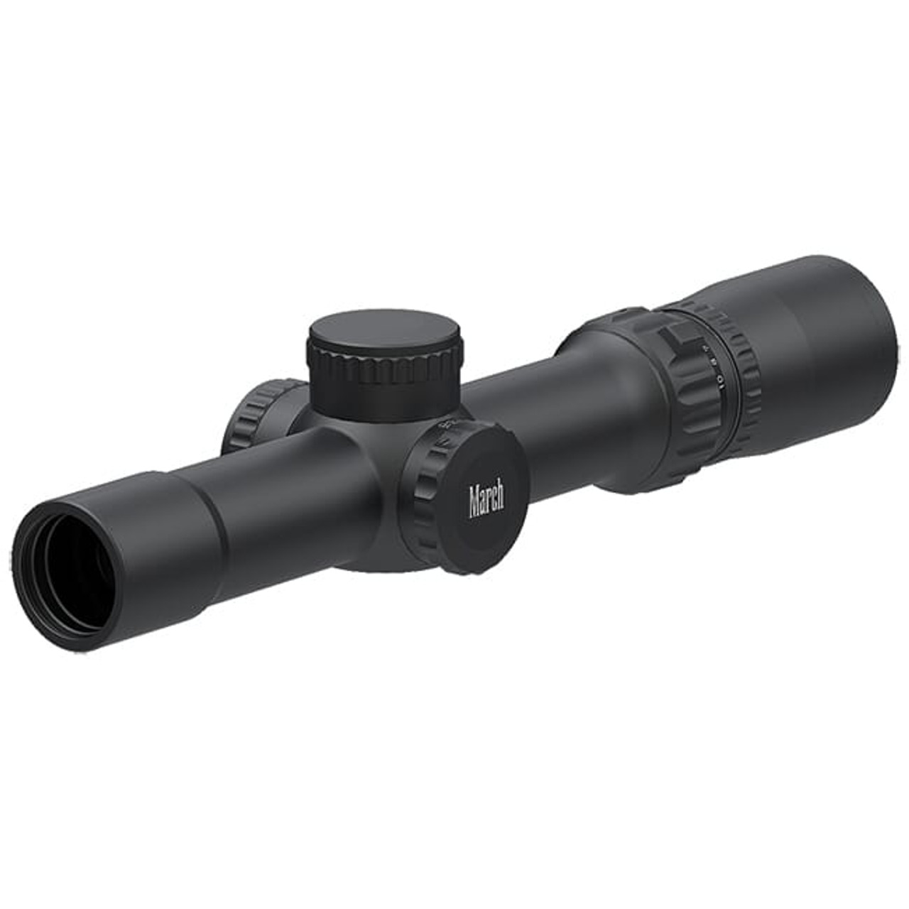 March Compact 1-10x24mm SFP MTR-5 Reticle 1/4MOA 6Level Illum Riflescope D10V24I-MTR-5