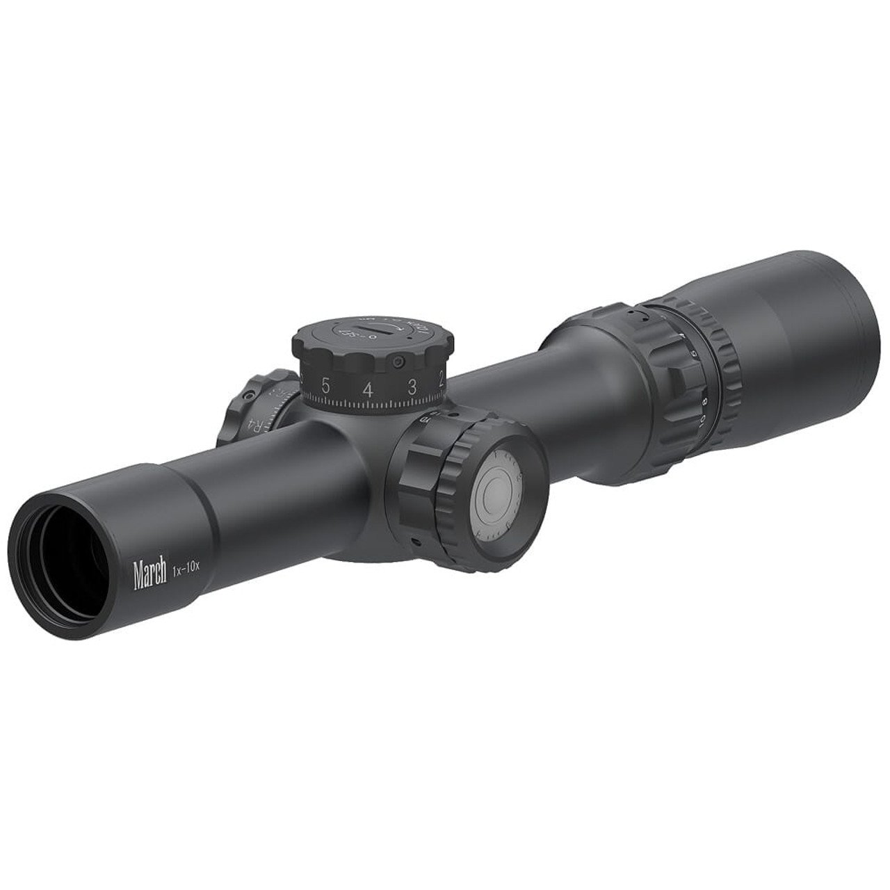 March Compact Tactical 1-10x24mm SFP FD-2 Reticle 0.1MIL 6Level Illum Riflescope D10V24TIML-FD-2