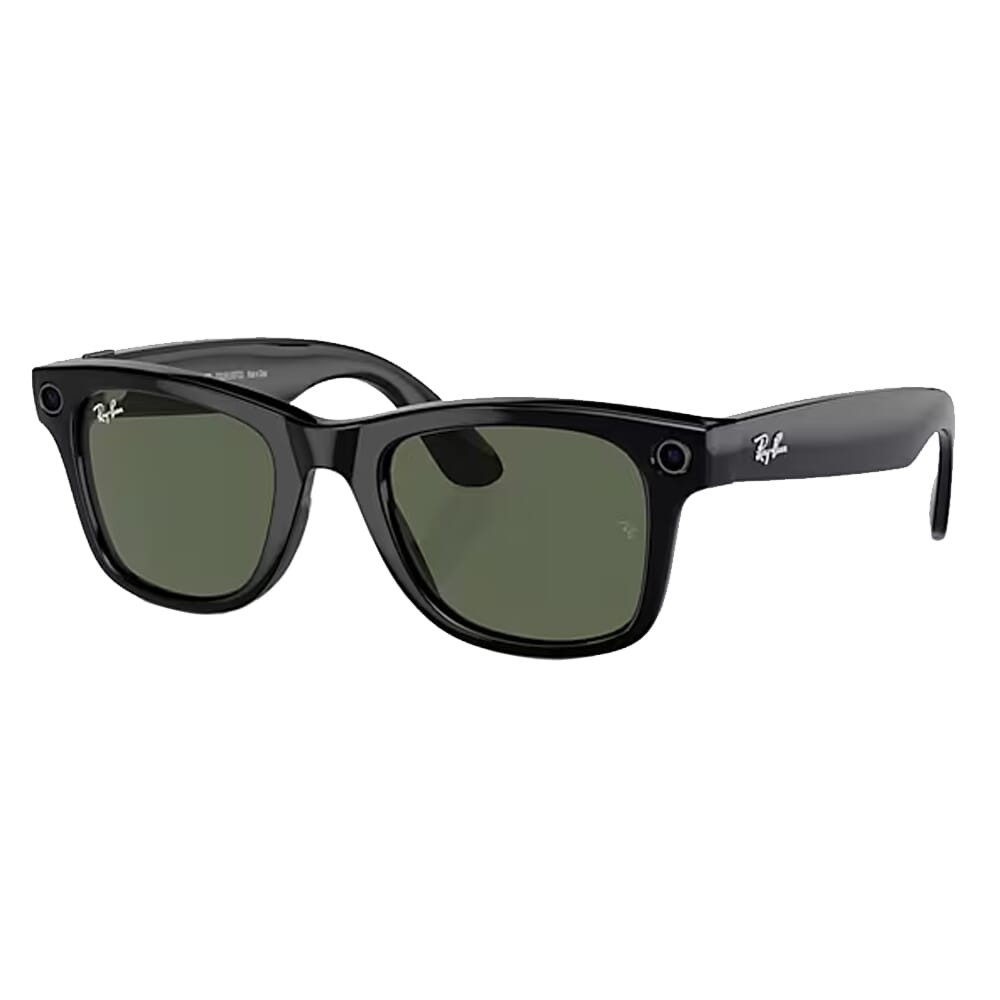 Ray-Ban Meta Wayfarer L Shiny Black G15 Green 0RW4008-601/71
