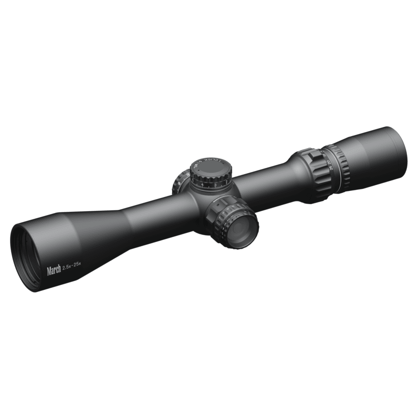 March Compact 2.5-25x42mm SFP FD-1 Reticle 0.1MIL 6Level Illum Riflescope D25V42IML-FD-1