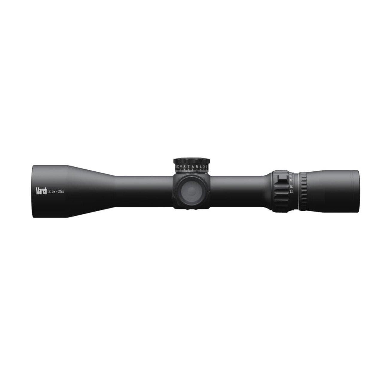 March Compact 2.5-25x42mm SFP FD-1 Reticle 0.1MIL 6Level Illum Riflescope D25V42IML-FD-1