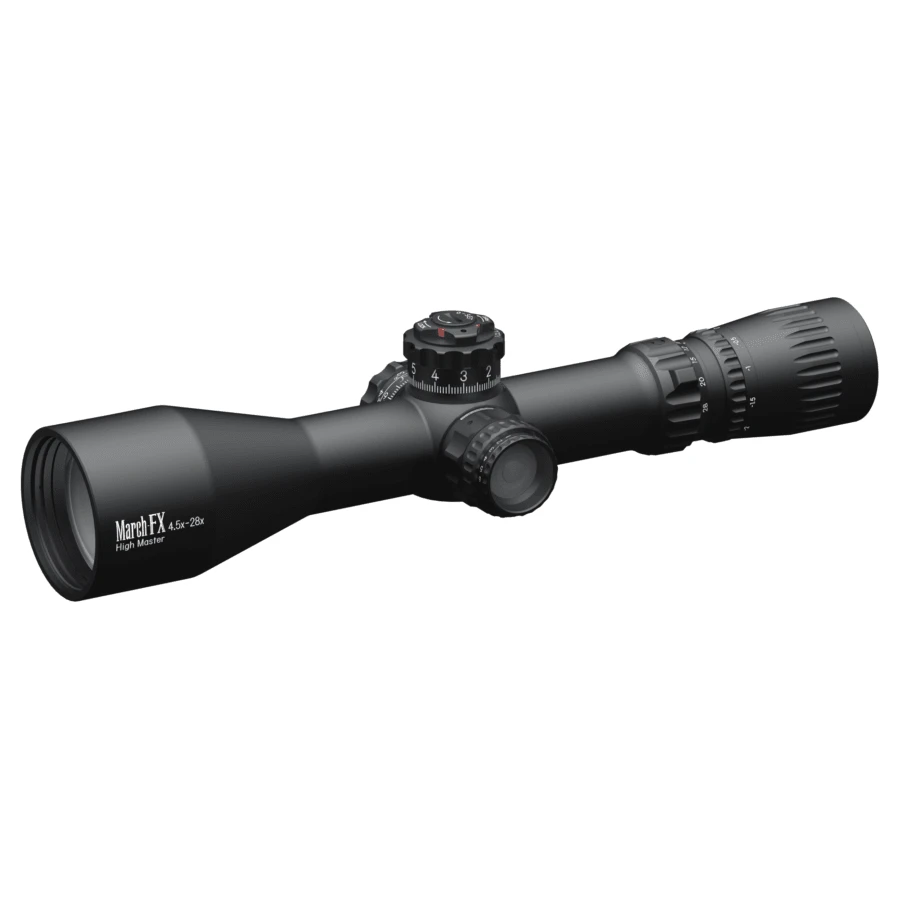March FX Tactical 4.5-28x52mm FML-3 Reticle 0.1MIL FFP Illuminated Riflescope w/Shuriken Dial Lock D28HV52WFIMLX