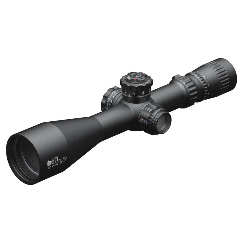 March FX Tactical 5-42x56mm G2 FFP FML-3 Reticle 0.1 MIL 6Level Illum Riflescope D42HV56WFIMLX-G2-FML-3