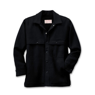 Filson SM Black Wool Cape Coat FIL-10048-BL