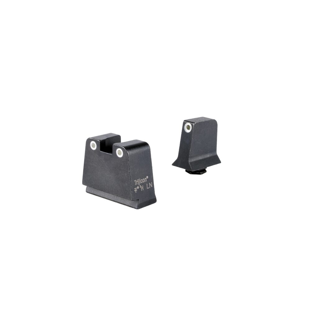 Trijicon Bright & Tough 3-Dot White/White Tritium Night Sight Suppressor Set for Slim Frame Glock Models 601140