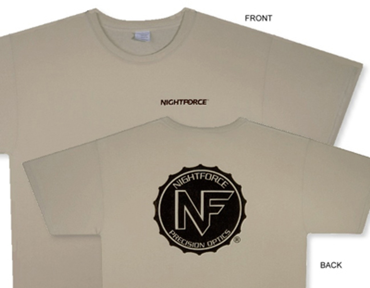 Nightforce Tan Tee Shirt Medium