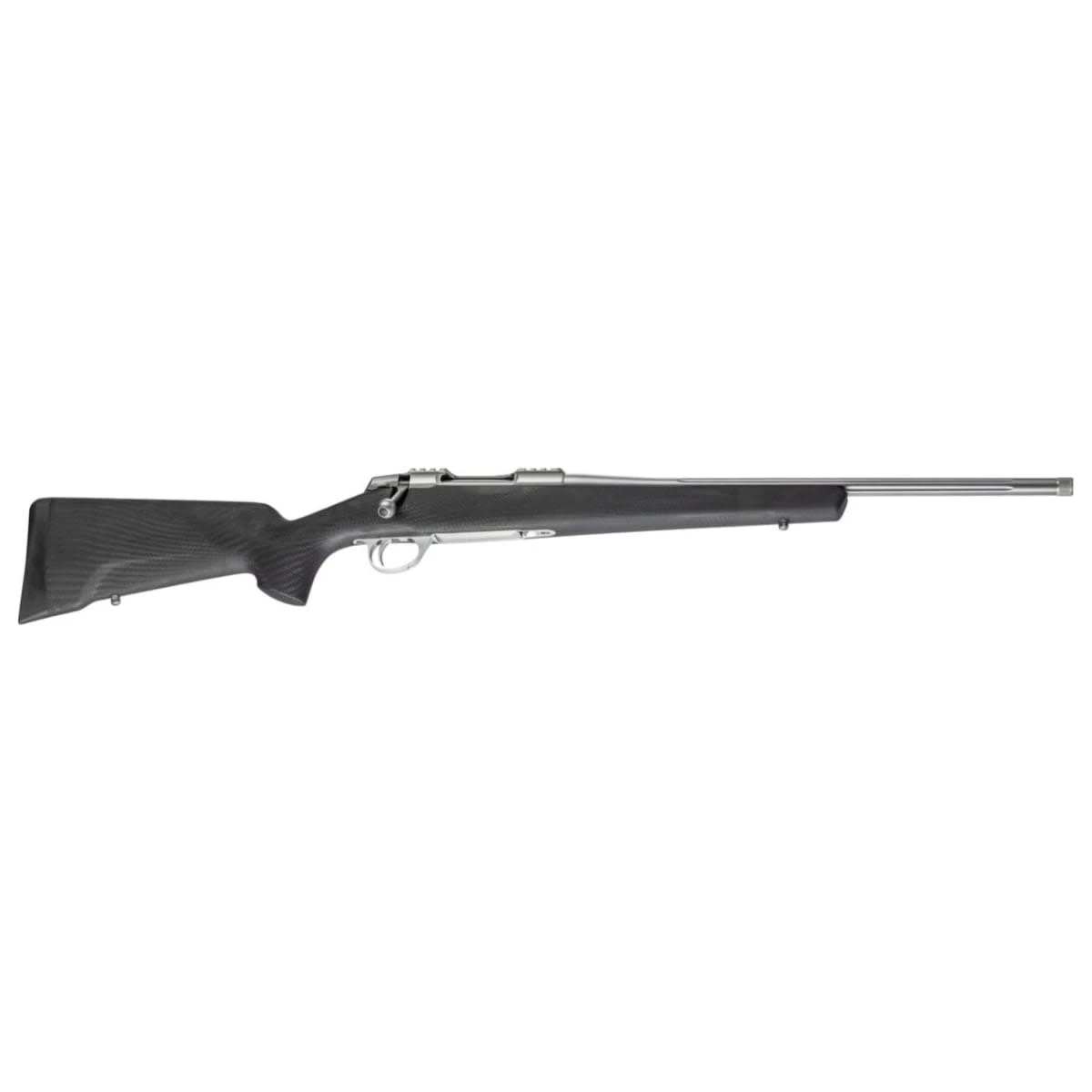 Sako 90 Peak Stainless Steel 7MM-08 No Sights 20 Fluted BBL 1:9 M15x1 TPI RH Std Trig 6RD Carbon Fiber / Black J05248