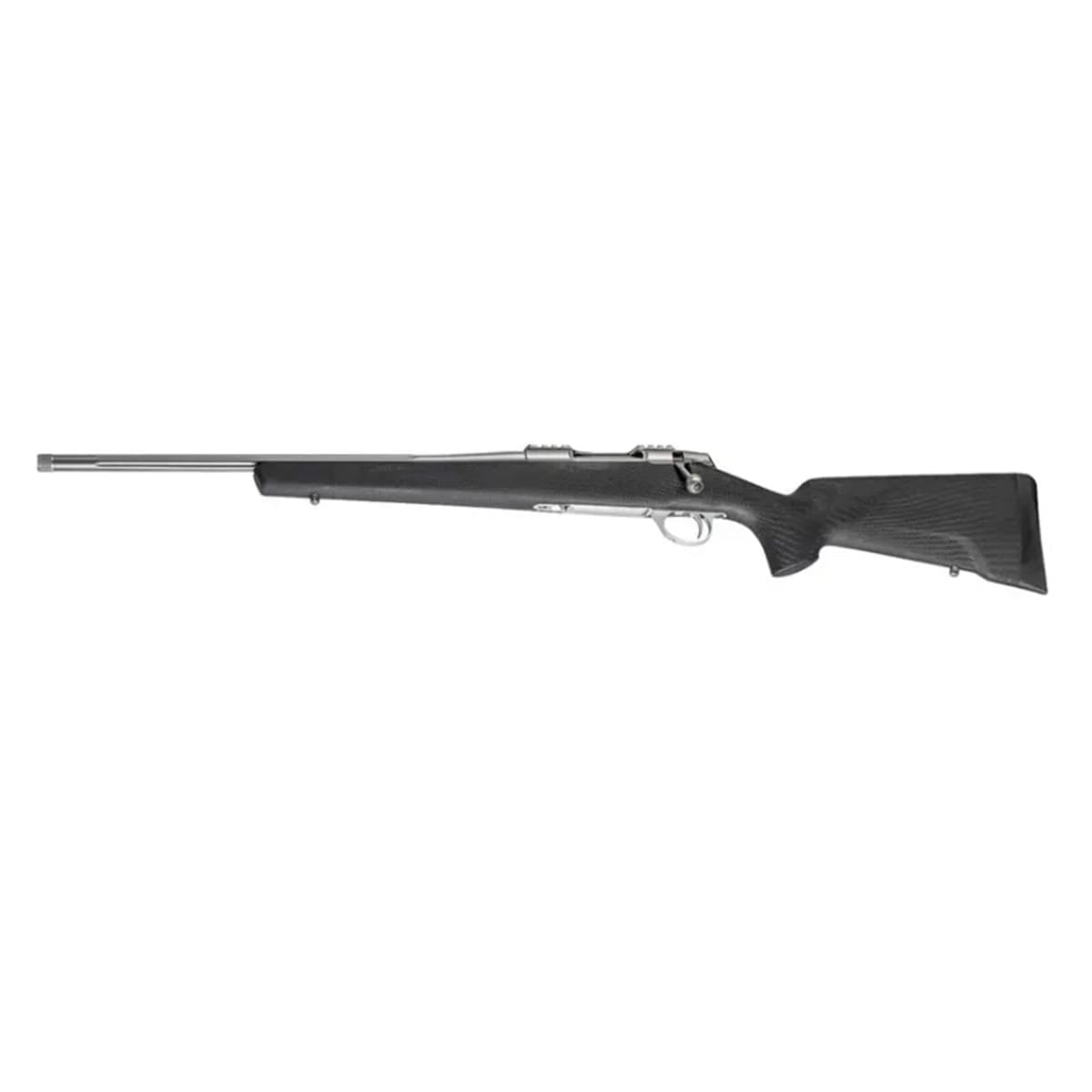 Sako 90 Peak Stainless Steel 22-250 REM No Sights 20 Fluted BBL 1:14 M15x1 TPI LH SS Trig  5RD Carbon Fiber / Black J06061