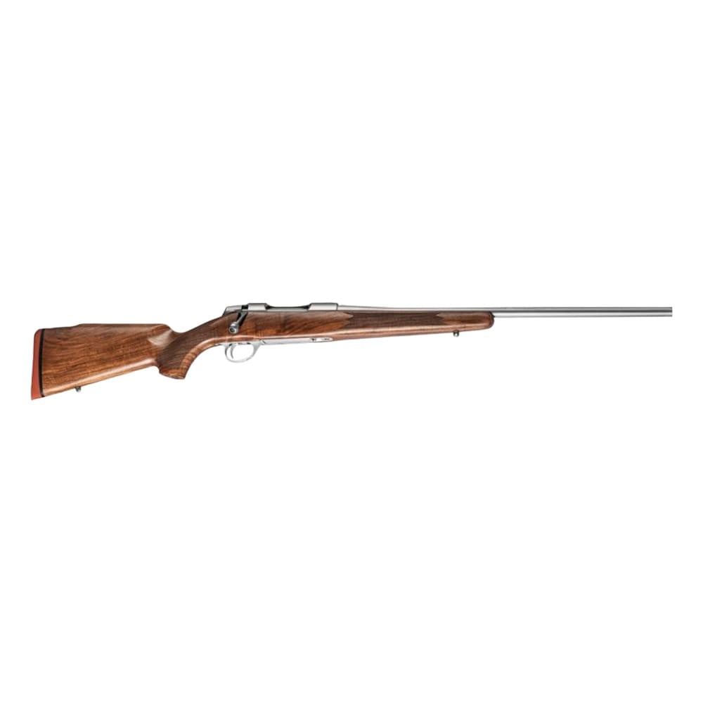 Sako 90 Hunter Stainless Steel 270 WIN No Sights 22.4  BBL 1:10  TPI RH SS Trig  5RD Wood / Oiled Brown J06150