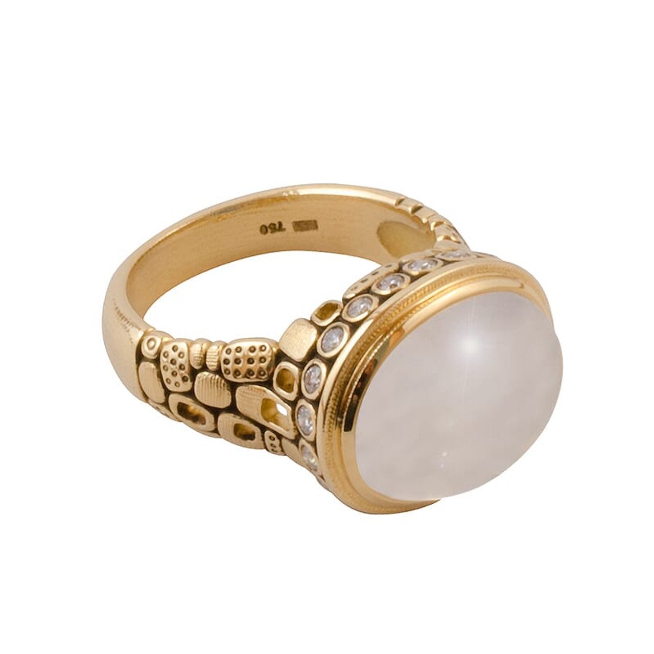 Alex Sepkus 18K Blue Moonstone & Diamond "Little Windows" Ring R-90