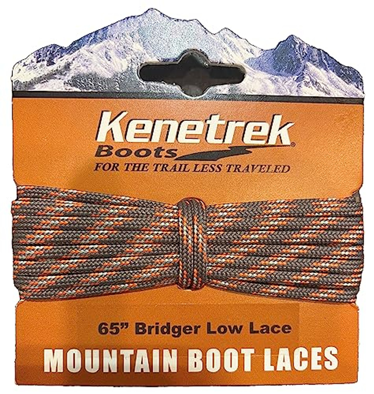 Kenetrek 65" Bridger Low GY/OR Boot Laces KE-LAC-B-65