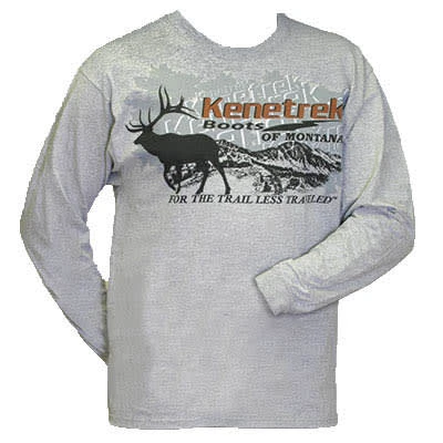 Kenetrek Logo T-Shirt Grey Long Sleeve KEQ-TGRY-LS-XXL