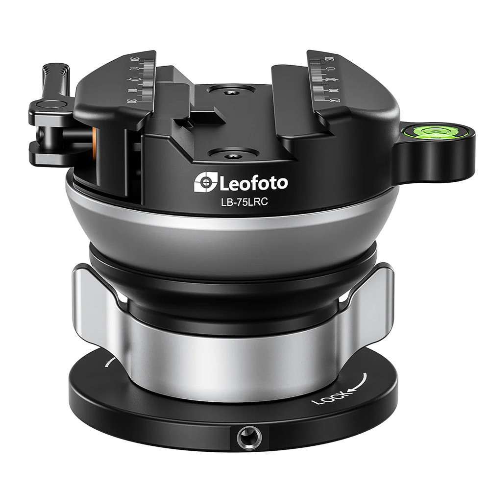 Leofoto Leveling Head Base, Arca + Picatinny Hybrid Lever-Release LB-75LRC