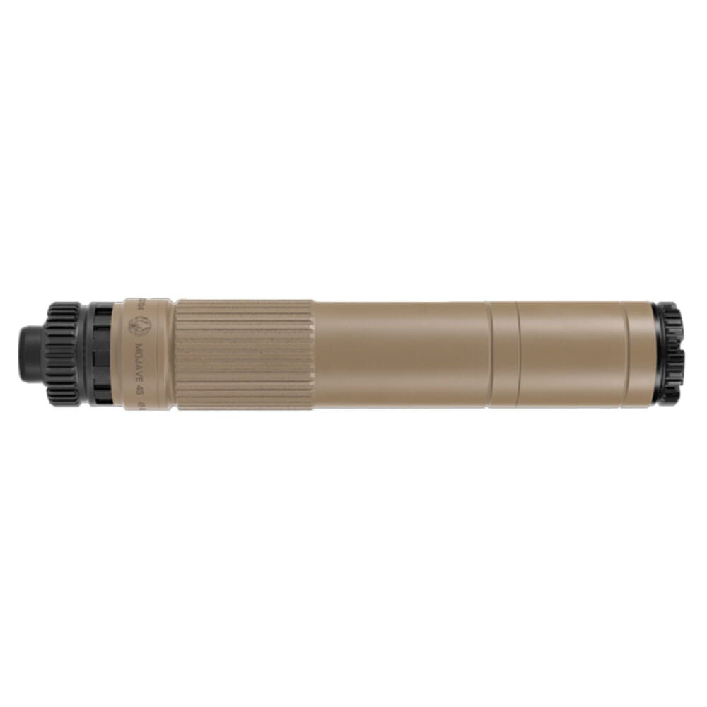 Dead Air FDE Mojave 45 Modular 45 Cal GMS Low Back Pressure Silencer 8.6"/12.7 oz w/ PB444 .578-28 piston 6.87"/10.4oz MOJAVE45FDE
