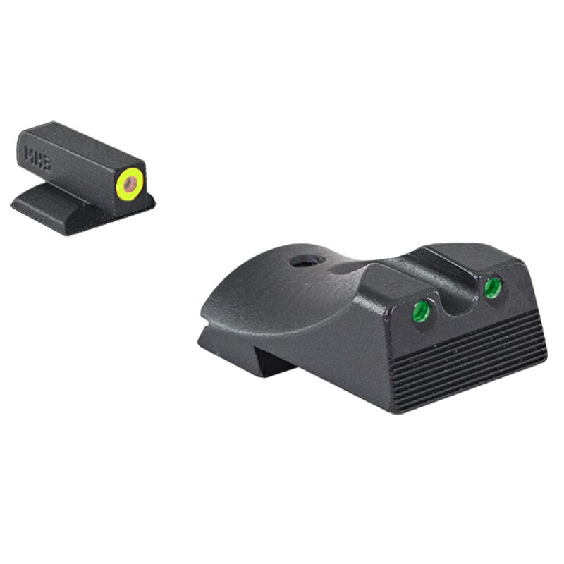 Meprolight Hyper-Bright Kimber 1911 Fixed Yellow Ring/Green Dot Tritium Illum Pistol Sight Set 0412183121