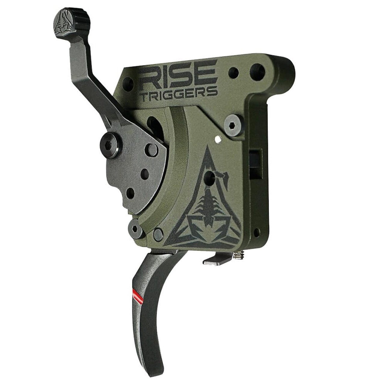 RISE Armament Reliant Hunter Curved 2-5 lbs Green/Black Trigger w/Bolt Release RA-740-BC