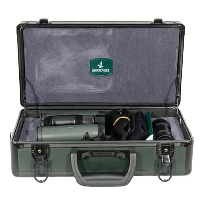 Swarovski EL 10x32 with 2x doubler and hard carrying case. Very nice condition. UA1038