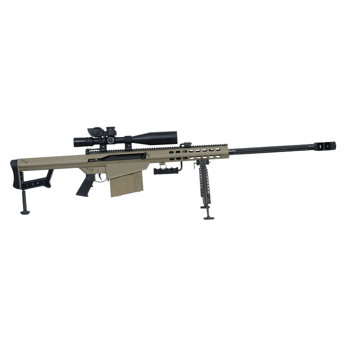 Barrett M82A1 FDE 29" .50 with Nightforce NXS 5.5-20x50 MLR and BORS 1.5. Used in very good condition UA1084