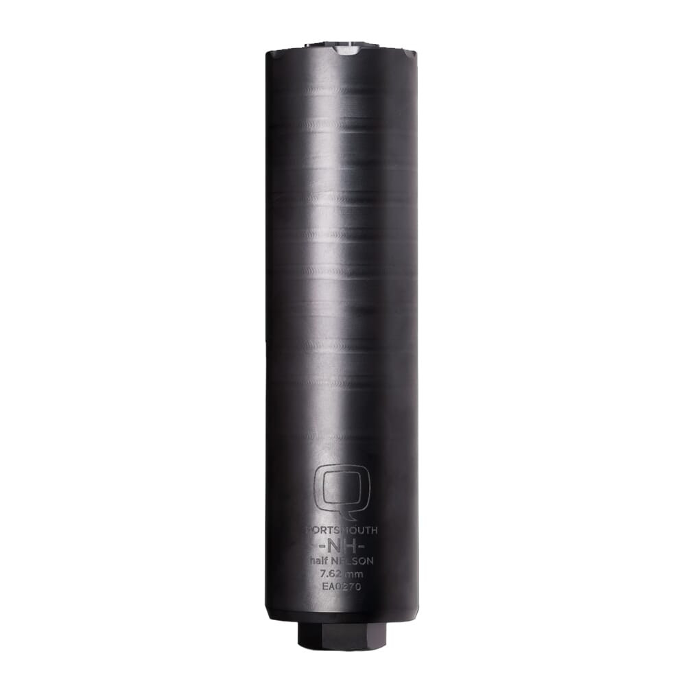 Q, LLC Half Nelson 7.62 rifle suppressor, direct thread, 6.85"x1.75", blasted titanium SIL-HN-DT-762-B