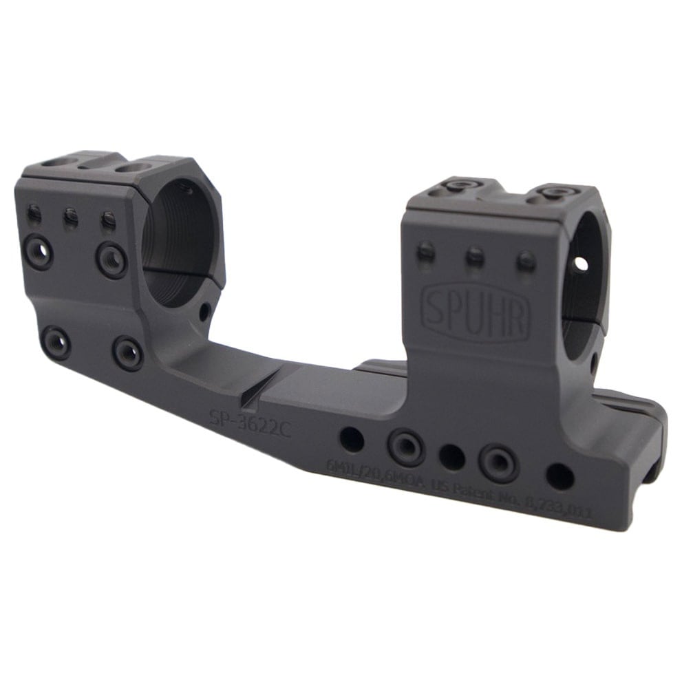Spuhr Steel Side Clamp Picatinny Cantilever Scope Mount 30mm H38mm/1.5" 6MIL/20MOA PIC Gen3 SP-3622CM