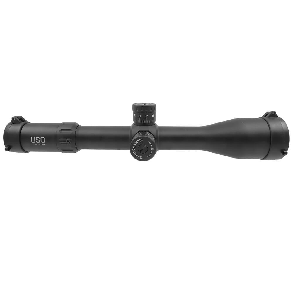 US Optics USED TS 2.5-20x50mm; 34 mm Tube; Digital Red FFP GENIIXR Reticle Riflescope TS-20X-GRNIIXR, Excellent Condition With Ringmarks UA4010