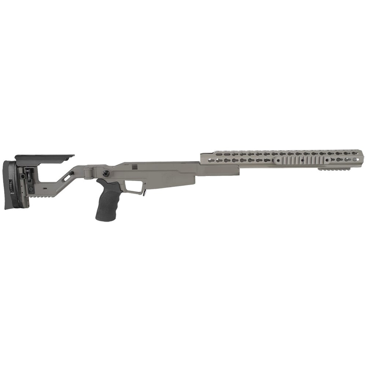 Accuracy International AXSR AICS Rem 700 LA .338 Lapua Mag CIP Right Folding, 16 Forend Elite Sand SRC-002ES