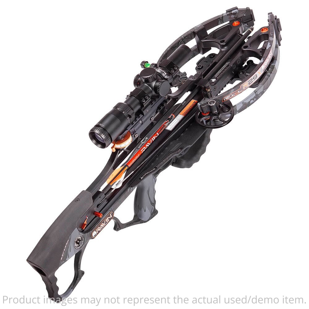 Ravin USED R29X Sniper Predator Dusk Camo R041 Missing Jack Plate Adjustable Elevation Mount Bubble Level and Manual UA4161