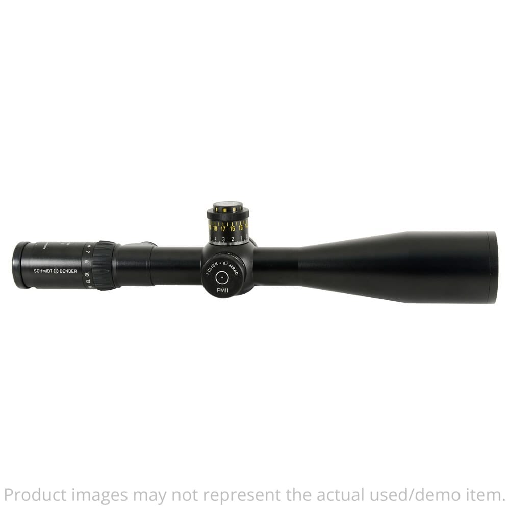 Schmidt Bender USED PM II 5-25x56 DT Riflescope Gen2XR .1 mrad CCW 677-911-772-90-68 - w/ Box,Caps,PTL,Marks and Engrav. (S+B Will Service) UA4178