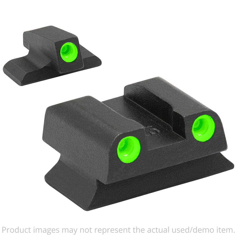 Meprolight USED Tru-Dot Beretta M9/M92 (Except 92X/M9A3/92A1) Fixed Green Rear/Front Tritium Illum Pistol Sight Set 0106623101 - Open Package UA4292