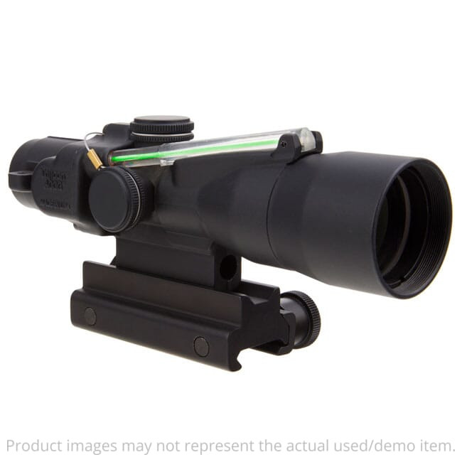 Trijicon USED ACOG 3x30 Green Chevron 7.62x51mm/175gr BAC Compact Riflescope w/TA60 Flattop Mount TA33-C-400128 - Incorrect Box UA4328
