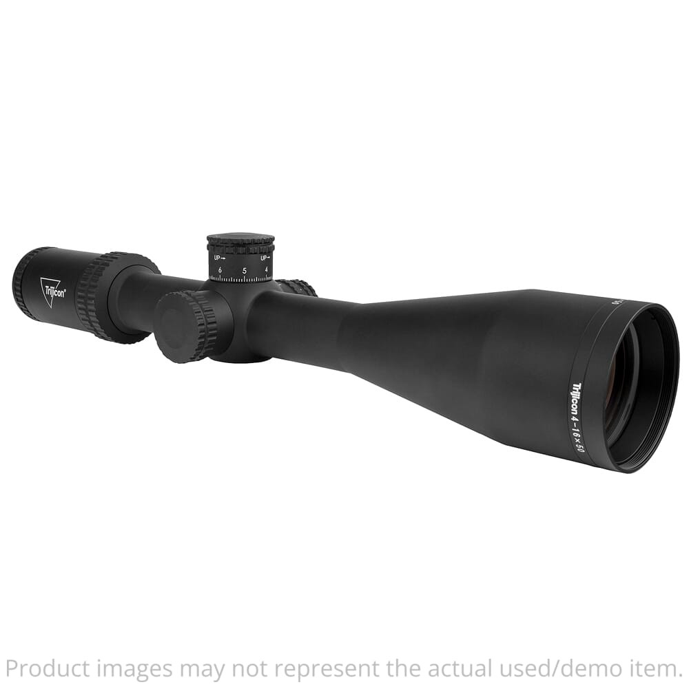 Trijicon USED Credo 4-16x50mm SFP Green MRAD Center Dot 30mm Matte Blk Riflescope CR1650-C-2900004 - Small Scratches in Finish by Objective UA4426