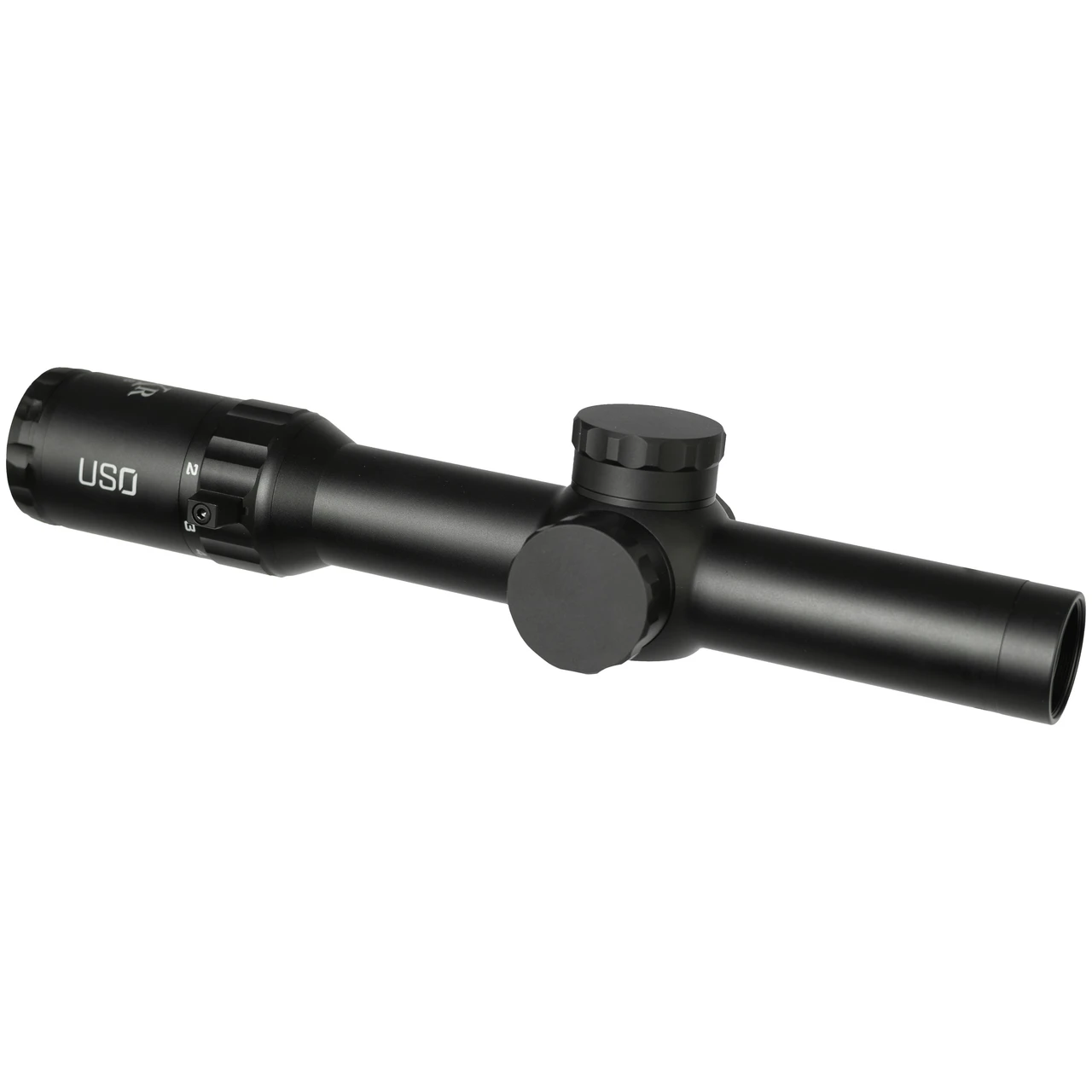 US Optics 1-6x24mm 34mm Tube Digital Red SFP Simple Crosshair 2 MOA Red Dot Elevation and Windage Zeroing Knob with 1/4 MOA Adjustments SXR-1-6-SFP