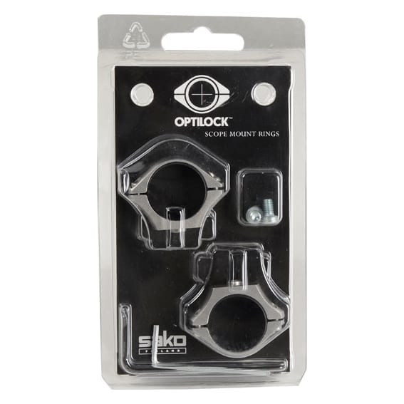 Sako Optilock Rings 1 inch X-Low Stainless. In excellent condition-UA591
