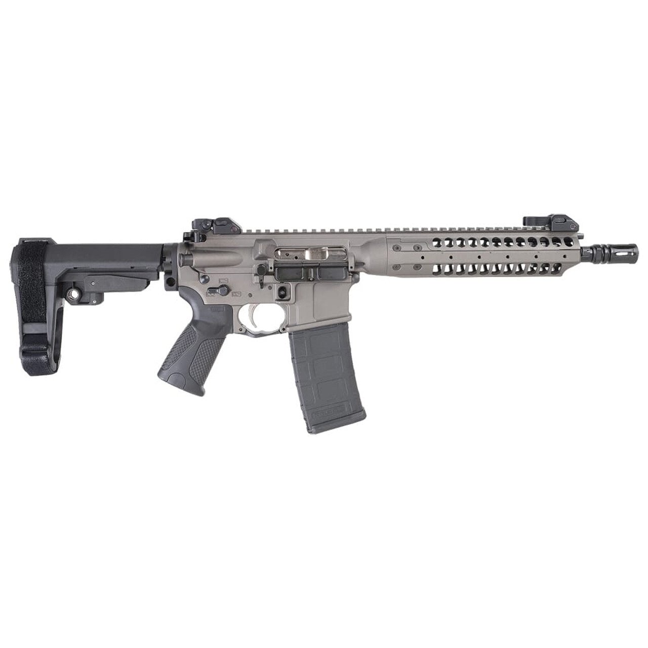 LWRC IC-A5 .300 Blackout 10.5" 1:7" 1/2x28 Bbl Tungsten Grey Pistol w/SBA3 Brace ICA5P3TG10SBA3