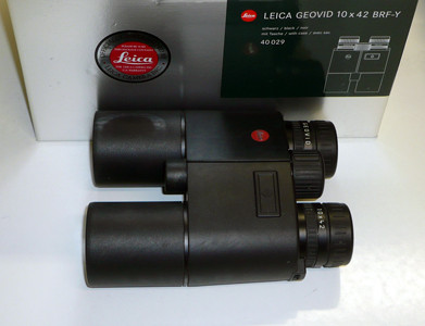 Leica Geovid 10x42 BRF Yards Rangefinding Binocular - Very good condition with box, no soft case or strap.  Item #UB186