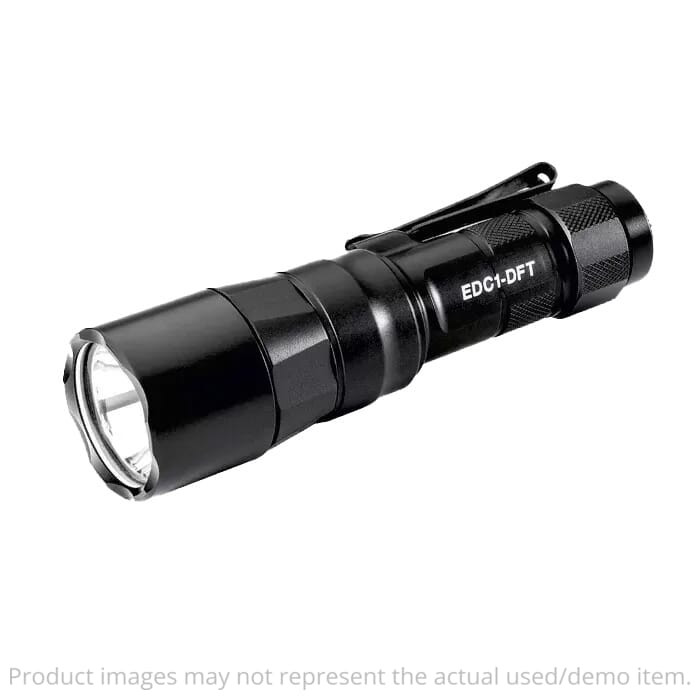 SureFire USED Everyday Carry 1 Dual-Fuel Turbo 500 LU Black LED Flashlight EDC1-DFT-BK Damaged Box - Item As New UA5442